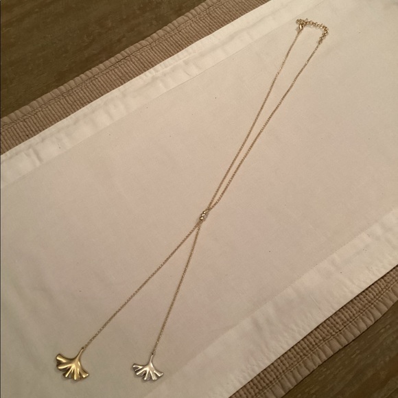 Lariat necklace in gold and silver tones - Picture 2 of 4